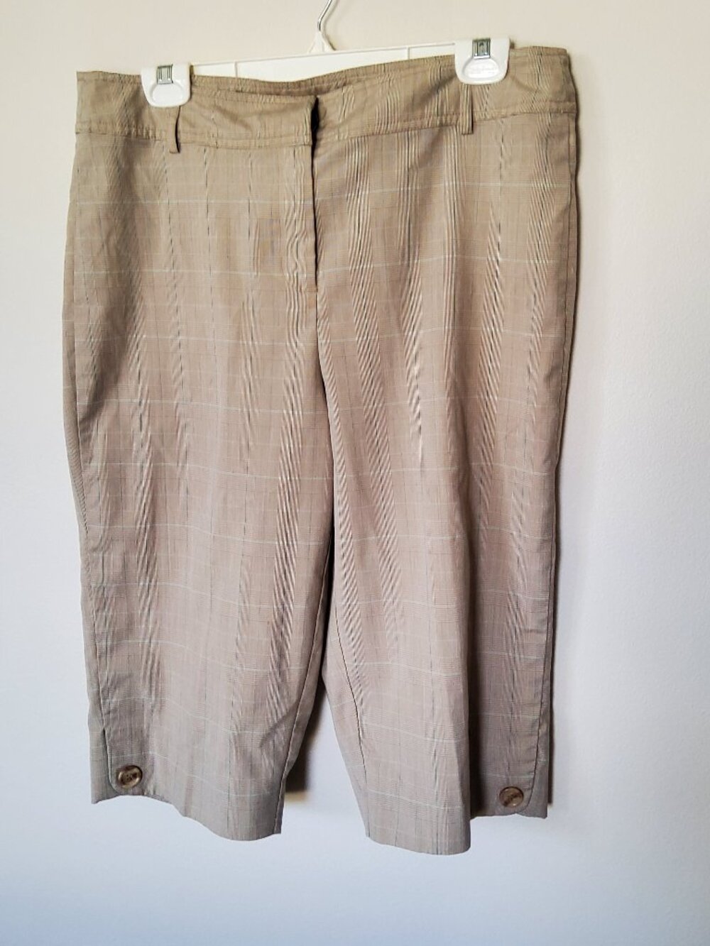 Christopher & Banks Stretch Plaid Cropped dress pants size 12